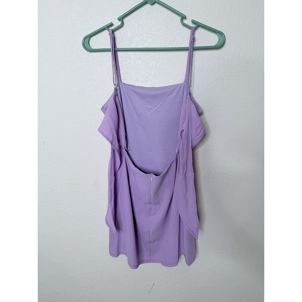 Revolve Super Down Mini Dress XS Lavendar Strappy Tie Back Vacay Beach - Picture 6 of 12